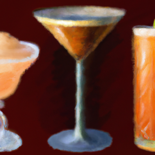 Impressionist-style image of a martini glass